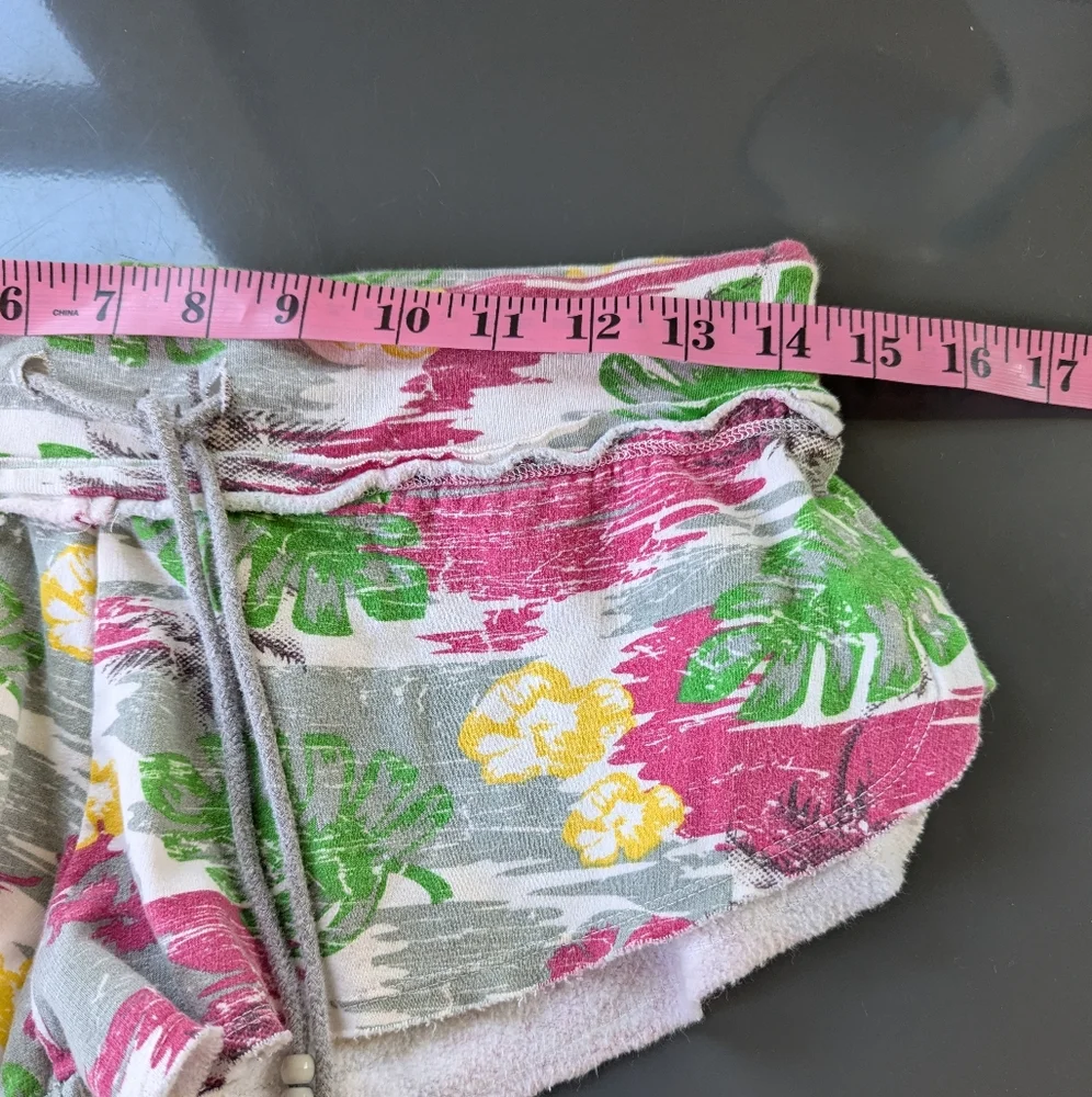 Y2k No‎ Boundaries Tropical Micromini Sweat Shorts Low rise